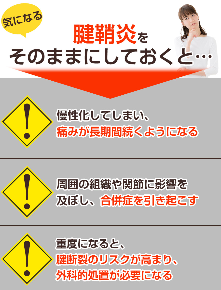 そのままにしていると:腱鞘炎