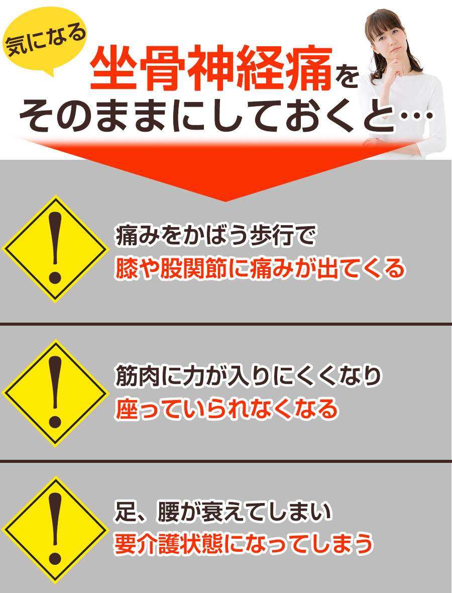 そのままにしていると:坐骨神経痛